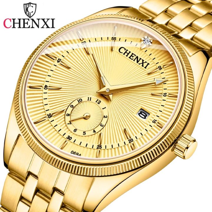 CHENXI Fashion Brand Watches Women Men Quartz Watch Luxury Golden lovers' Wristwatches Creative Clock Watches relojes hombre
