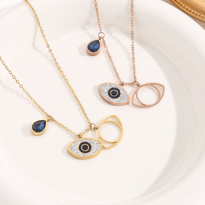 Best%20Selling%20Fashion%20Jewelry%20Non%20Tarnish%20Zirconia%20Devil%20Eyes%20Pendant%20Necklace%20Stainless%20Steel%20Rose%20Gold%20Plated%20Blue%20Eye%20Necklace%20-%20Image%204
