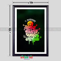 Shadin banglar poradin bangla typography Fiber Art Photo Frame Wallmate for Decoration -2947. 