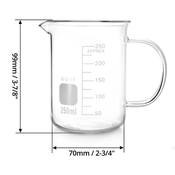 250ml%20Beaker%20with%20Handle%20Transparent%20Glass%20Pouring%20Spout%20Beaker%20Mug%20Scaled%20Measuring%20Cup%20Chemical%20Laboratory%20Equipment%20-%20Image%202