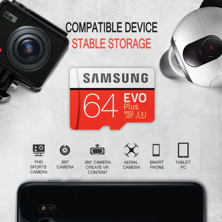 SAMSUNG%20EVO%20plus%20Micro%20TF%20Card%2064GB%20128GB%20Memory%20Card%20wifi%20wireless%20ezshare%20Wireless%20wifi%20adapter%20SD%20Card%2032gb%20class10%20microsd%20-%20Image%203