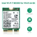 EDUP WiFi7 Intel BE200 Network Card 8774Mbps Wifi Adapter Bluetooth 5.4 Tri Band 2.4G/5G/6GHz BE200NGW M.2 NGFF Wireless Adapter. 