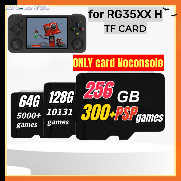 For ANBERNIC RG35XX H TF Card Memory Card Preloaded Games 256G 300+ PSP Games Retro Handheld Game SD Card PSP DC SS PS1 NDS