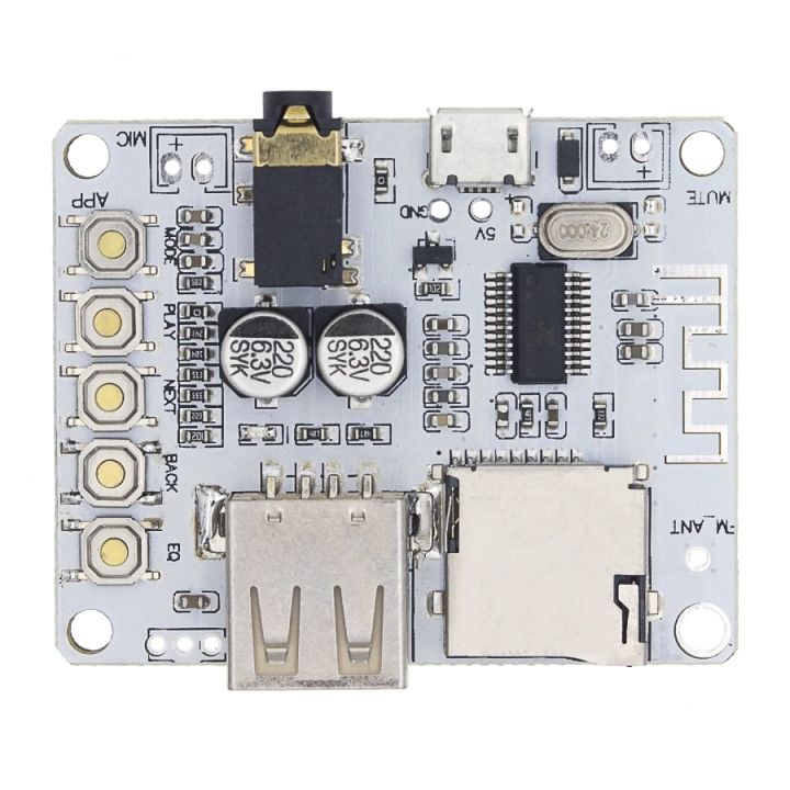Bluetooth Audio Receiver board with USB TF card Slot decoding playback preamp output A7-004 5V 2.1 Wireless Stereo Music Module