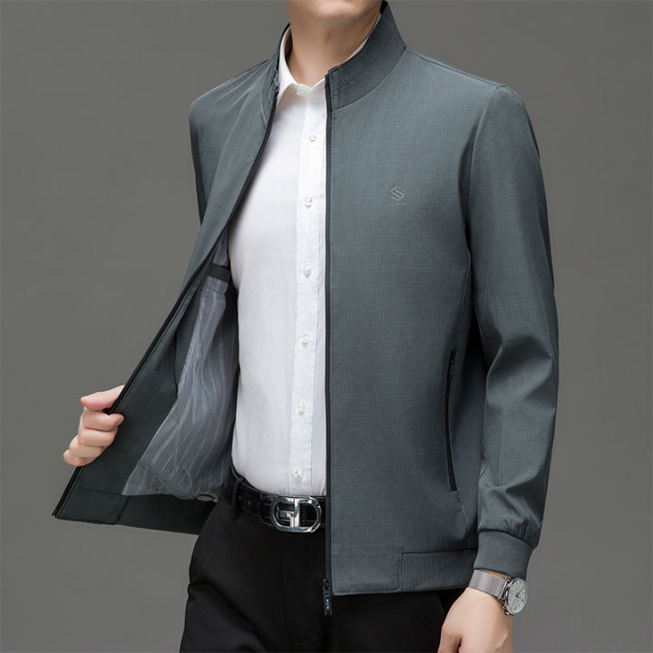 Simple Fashion Men 2024 Men's Business Jacket Casual Turn