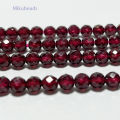 Chain Chain Chain Woman IY Bracelet Necklace Facet Bead Sparkle Brazilian Red Stone Natural AAA Garnet 4 Millibright Gemstone for Jewelry Making D. 
