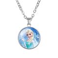 【Broad Sunlight shop】disney New Frozen Gem Necklace Frozen elsa Princess Anna Children's Cartoon Pendant Necklace present  doll accessories. 