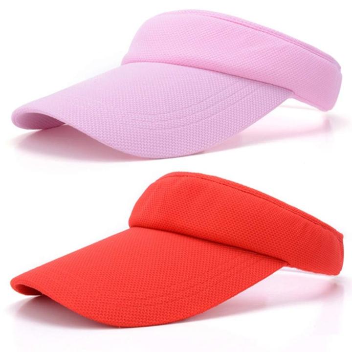 Women's%20Sun%20Visors%20Long%20Brim%20Thicker%20Sweatband%20Adjustable%20Sport%20Visor%20Hat%20-%20Image%204