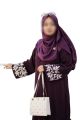 Embrace the elegant design embroidery work on hand maymuna borka without hijab. 