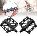 Bicycle Aluminum Alloy Pedals Flat-Platform For Cycling Mountain MTB BMX Bike Bicycle Bearing 9/16 Inch Left & Right Black Bicycle Accessories.