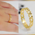 Golden Color Notched Finger Ring For Women - Finger Ring 2pcs. 