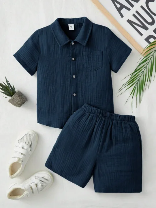 Children%E2%80%99s%20Young%20Boy%20%20Toddlers%20Nice%20Clothes%20Button%20Front%20Shirt%20&%20Shorts%20for%20Kids%20-%20Image%208