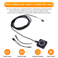 PC Power Button Desktop Power Switch PC External Start Power on/Off Button Magnetic Self-Reset Button Metal Shell RGB. 