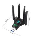 1300Mbps USB 3.0 WiFi USB Adapter Dual Band 2.4G/5Ghz Wi-Fi Dongle 4 Antenna Wireless Receiver For PC/Laptop Driver Free.