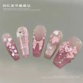 10/20/30Pcs Pink Ribbon Resin Bow Nail Charms Mixed Style bow Rhinestone Jewelry Parts 8-12mm Manicure Decor DIY Accessory-Y2K.