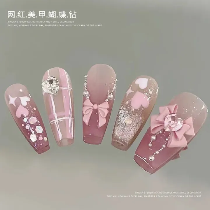 10/20/30Pcs%20Pink%20Ribbon%20Resin%20Bow%20Nail%20Charms%20Mixed%20Style%20bow%20Rhinestone%20Jewelry%20Parts%208-12mm%20Manicure%20Decor%20DIY%20Accessory-Y2K%20-%20Image%205