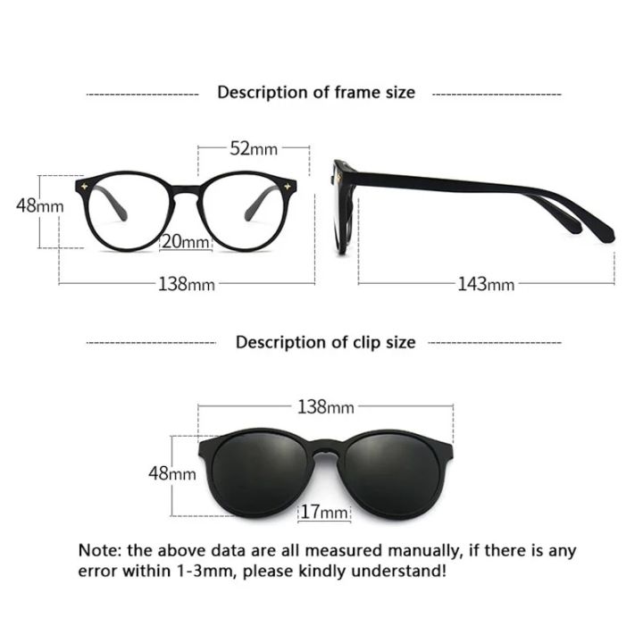 6%20In%201%20Polarized%20Sunglasses%20Men%20Women%20Magnetic%20Clip%20On%20Glasses%20TR90%20Optical%20Prescription%20Eyeglass%20Frames%20Magnet%20Clips%202231%20-%20Image%203