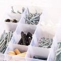 FIDA Jewelry Organizer with Dividers Clear Plastic Pearl Storage Box, Container.