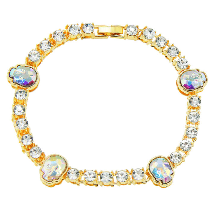 European and American hip-hop cool skull diamond bracelet bracelet, hipster nightclub disco street dance wear bracelet bracelet