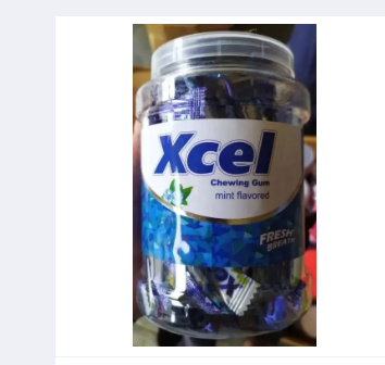 Xcel Chewing Gum Mint Flavor 100 Pcs 1 Jar