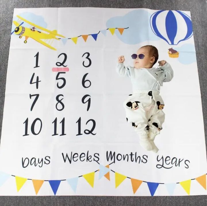 Newborn%20Baby%20Monthly%20Growth%20Milestone%20Blanket%20Photography%20Accessories%20for%20Rug%20Baby%20Boy%20Girls%20Photography%20Props%20Background%20Cloth%20-%20Image%204