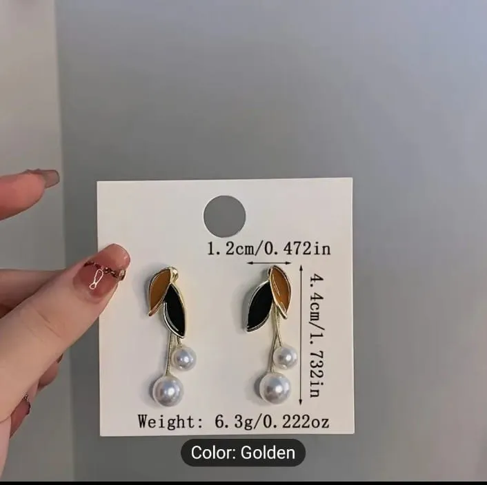 Trendsetter%20-Leaf%20Exquisite%20Jewelry%20Lightweight%20Long%20Lasting%20Ear%20Studs%20for%20Dating%201%20Pair%20Women%20Stud%20Earrings%20-%20Image%203