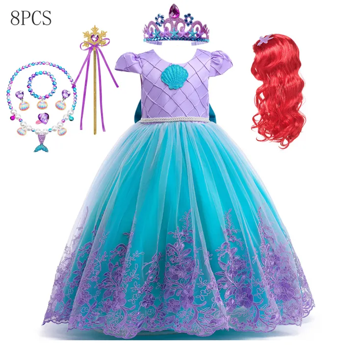 Disney%20Mermaid%20Ball%20Gown%20Costume%20For%20Girl%20LED%20Light%20Up%20Ariel%20Cosplay%20Dress%20Children%20Fancy%20Birthday%20Party%20Princess%20Dress%20Luxury%20-%20Image%207