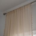 Useful Boho Windows Sheer Curtain with Tassel Home Decor Window Curtain Solid Color Easy to Install. 