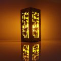 Bamboo Garden Style Wooden Table lamp Yellow - ICTL-045. 