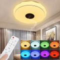 36W/60W 34CM Modern LED Music Ceiling Light RGB bluetooth Speaker Down Lamp APP+Remote Control. 