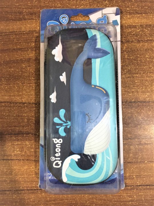 Qitong%20Blue%20Whale%20Green%203D%20Pencil%20Case/Box%20with%20Compartments%20-%20Kids%20School%20Supply%20Organizer%20Students%20Stationery%20Box%20-%20Girls%20Boys%20Pen%20Case%20Black%20Color%20-%20Image%206