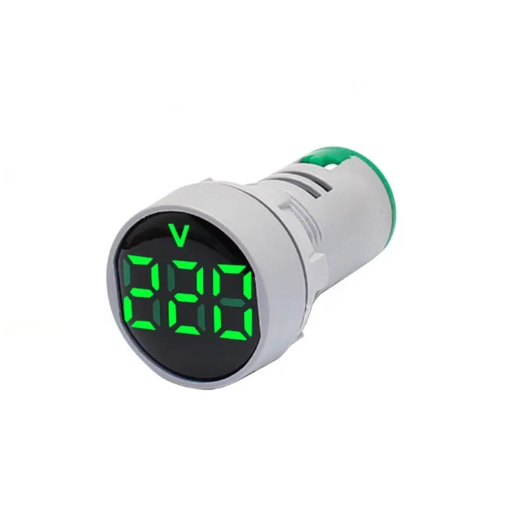 AC60-500V AC Voltage Meter LED Digital Display quantity 1 PCS GREEN ROUND