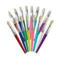 4pcs Children Tempera Hog Bristle Artist Brushes Set Round Flat Pointed Graffiti Paintbrush for Kids Students Beginners Artist. 