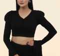 Crop top full sleeve fashionable blouse for women's..