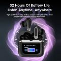 ANC Wireless Earphones Colorful LED Screen TWS Earbuds Touch Active Noise Cancelling Bluetooth Headphones Sports Headset.