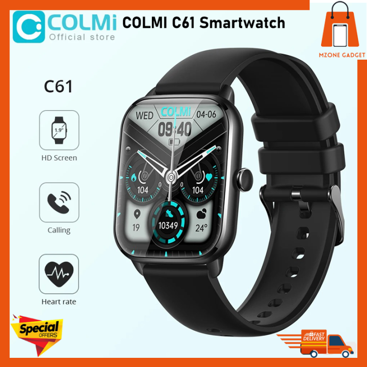 COLMI C61 Smartwatch 1.9″ HD Screen Bluetooth Calling 100+ Sport Mode Smart Watch Ip67 Waterproof Smartwatch