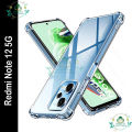 Transparent back cover For Redmi Note 12 5G Luxury transparent Protect Back Cover Soft Case.