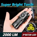 Three-Eyed Monster Mini Flash Super Power Flashlight Flashlight Strong Light Rechargeable Super Bright, Portable Lighting. 