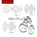 9pcs Orchid Petal Leaf Silicone Veiner Mold Stainless Steel Cutter DIY Fondant Flower Clay Mould Cake Decorating Tools Bakeware. 