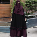 New Attractive Stylish Abaya Borkha Hijab Niqab Full Set, Dubai Charry Fabric For Muslim Women, Borkha. 