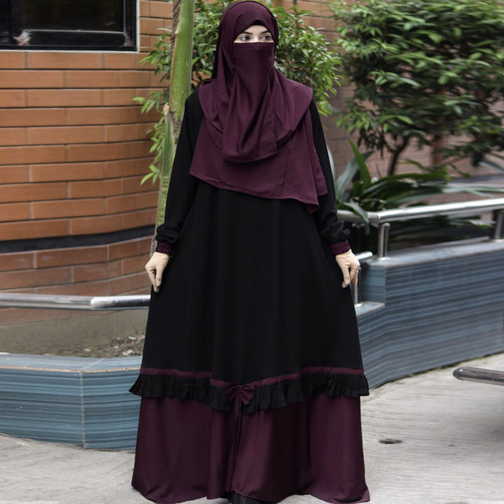 New%20Attractive%20Stylish%20Abaya%20Borkha%20Hijab%20Niqab%20Full%20Set,%20Dubai%20Charry%20Fabric%20For%20Muslim%20Women,%20Borkha%20-%20Image%202