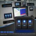 3Gang Aluminum Panel Toggle Dash 5 Pin ON/Off Pre-Wired Rocker Switch.
