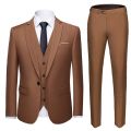 (Blazer + pants + vest) 2021 high-end custom business prom Men suit suit men's casual wedding Tuxedo dress men's 3 piece suit. 
