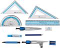 Faber Castell Stellar Premium Mathematical Drawing Set - High-Quality Geometry Tools Box. 