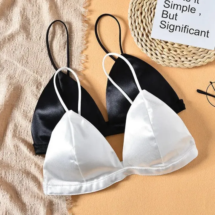 Women's%20Underwear%20Satin%20Breast%20Pad%20Light%20Resistant%20Solid%20Color%20Four%20Seasons%20Wrap%20The%20Chest%20Lingerie%20Fashion%20Underwear%20Bras%20-%20Image%204