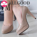 Fashion Mature Women s Classic Patent Leather High Heels Shoes  Sharp Head Paltform Wedding Women  Shoes Plus 34-42. 