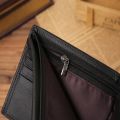 Men's Wallet 100% Genuine Leather Men Wallets Premium Product Real Cowhide Wallets for Man Short Black Walet Portefeuille Homme. 