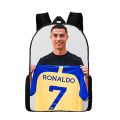 Ronaldo Wallpaper Cr7 Backpack Boys and Girls School Bag Children's School Bag Cartoon Children's Backpack Pen Bag Birthday Gift.
