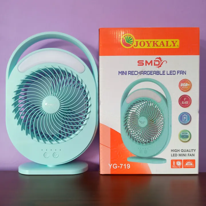 JOYKALY%20YG-719%20Rechargeable%202400mAh%20Lithium%20Battery%20Strong%20Wind%20Desk%20Fan%20With%20LED%20Lamp%20-%20Image%207