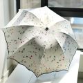 Floral ANTI-UV Foldable Umbrella Rain Women Mini Flower Umbrella For Women Windproof Ultralight Umbrellas Female YS716.